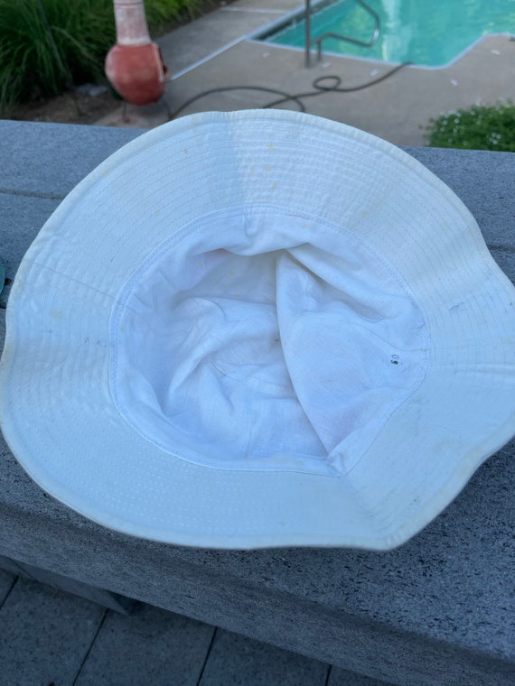 Vintage I Love Egypt white bucket hat summer beach Gem