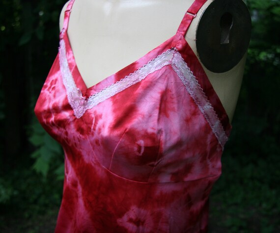 Vintage 60s Lorraine Slip Dress XL 42 Sexy Pink Ma