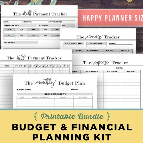 Classic Happy Planner Budget Planner Printable Financial - Etsy