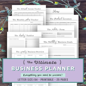 Small Business Planner Printable, Etsy Business Organizer, Home Business Management, Project Planner Productivity, Order Form, Direct Sales