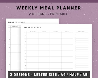 Macro Diet Meal Planner Macros for Weight Loss Weekly Meal - Etsy