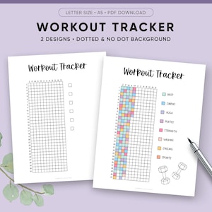 Utskrivbar träningsrapport, månatlig träning, pixlar (PDF-nedladdning)