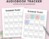 Audiobook Tracker Printable, Reading log Printable, Book Reading Planner inserts, Audio books, A5, Letter, Bullett Journal pages