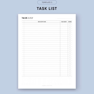 Project Planner Printable, Productivity Planner, Task Tracker, College Student, A5, A4, US Letter Size, Digital Template, Instant Download image 3