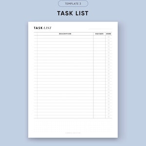 Projectplanner afdrukbaar, productiviteitsplanner, taaktracker, student, A5, A4, US Letter-formaat, digitale sjabloon, Instant Download afbeelding 3