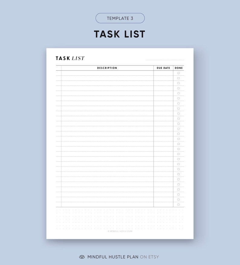 Project Planner Printable, Productivity Planner, Task Tracker, College Student, A5, A4, US Letter Size, Digital Template, Instant Download image 3