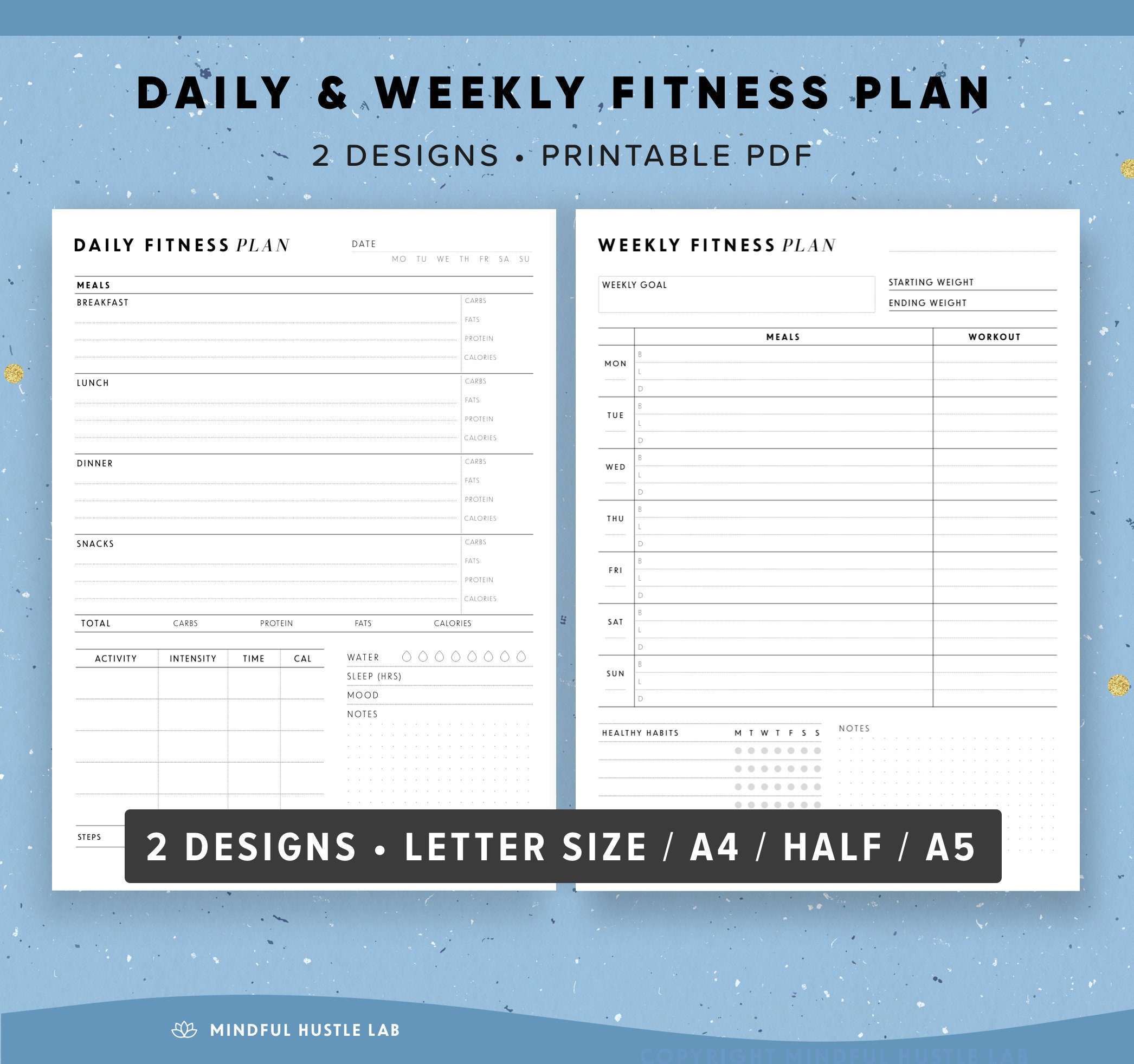  A5 Size Planner Workout Tracker Inserts, A5 Size Fitness  Inserts, Fits with Kate Spade A5, Louis Vuitton GM, Carpe Diem, Color  Crush, Filofax (Planner Sold Separately) : Handmade Products