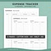 Expense Tracker Printable, Weekly Expenses Planner, Monthly Budget Planner Inserts, Personal Finance Inserts, US Letter, A4, A5, Half Size