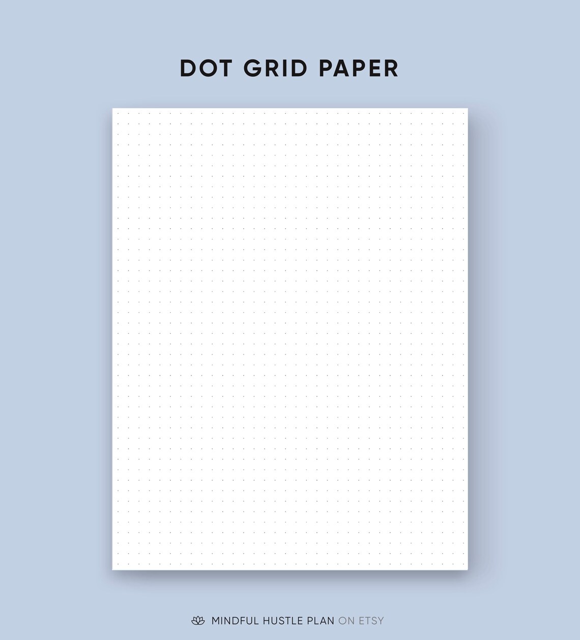 Bullet Journal Template, GRAPH Paper and Dot Grid, Half Size, Letter ...