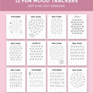 2026 Bullet Journal Seiten druckbares Paket, vorgefertigte Journalvorlagen, Jährliche Tracker, Lesen, Stimmungstracker, Bujo Layouts, A5, Letter PDF Bild 6