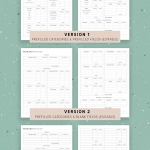 Budget Planner Printable, Financial Planner Template Bundle, Finance Printable, Money Saving, Expense Tracker, Debt, A5, Letter, Half Size image 3