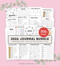 2026 Bullet Journal Pages Printable Bundle, Premade Journal Templates, Yearly Trackers, Reading, Mood Trackers, Bujo Layouts, A5, Letter PDF