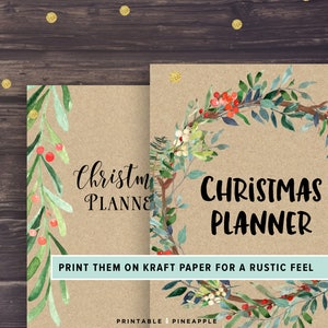 Christmas Planner Printable, 2021 Holiday Planner Kit, Gift Planner, Party Organizer, Thanksgiving, A5, Half Letter Size, Xmas, Digital image 6