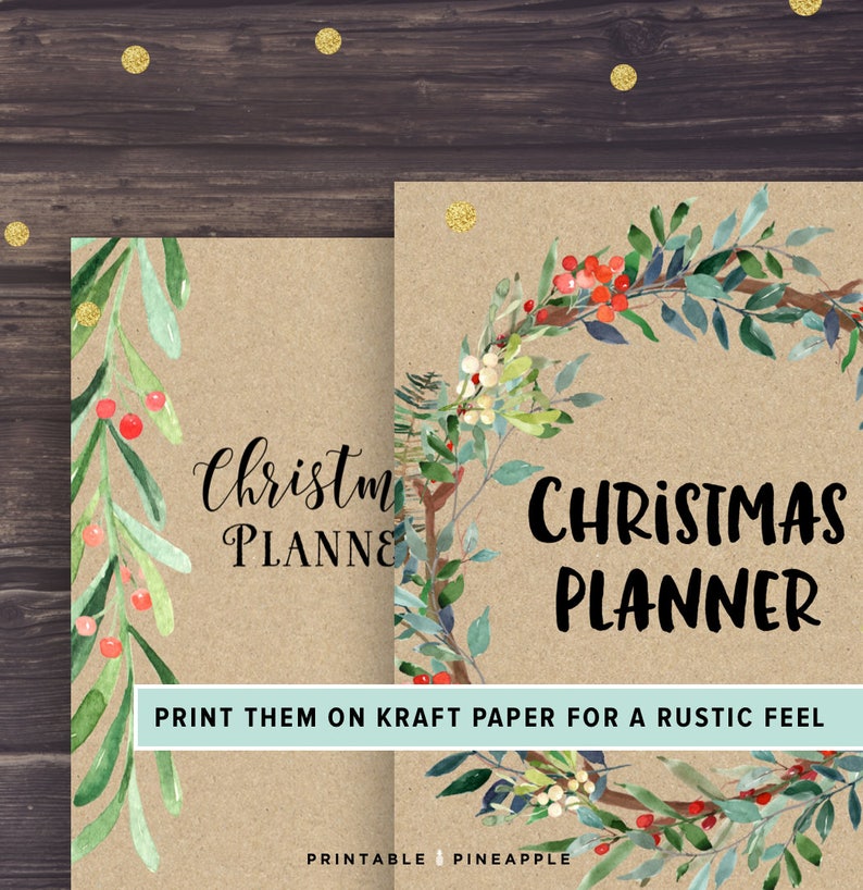 Christmas Planner Printable, 2021 Holiday Planner Kit, Gift Planner, Party Organizer, Thanksgiving, A5, Half Letter Size, Xmas, Digital image 6