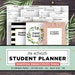 Student Planner Printable, Academic Planner Printable, College Student Planner, Productivity Project Agenda, High school, A5, Half Size