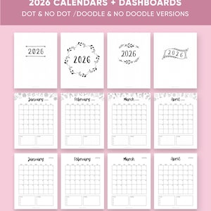 2026 Bullet Journal Seiten druckbares Paket, vorgefertigte Journalvorlagen, Jährliche Tracker, Lesen, Stimmungstracker, Bujo Layouts, A5, Letter PDF Bild 7