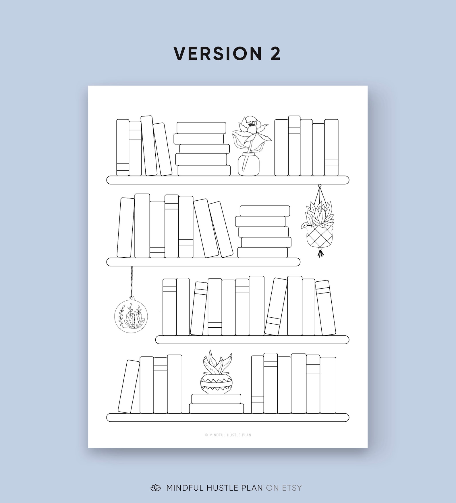 Book Tracker Printable, Bookshelf Reading Log, Reading Journal, Books ...