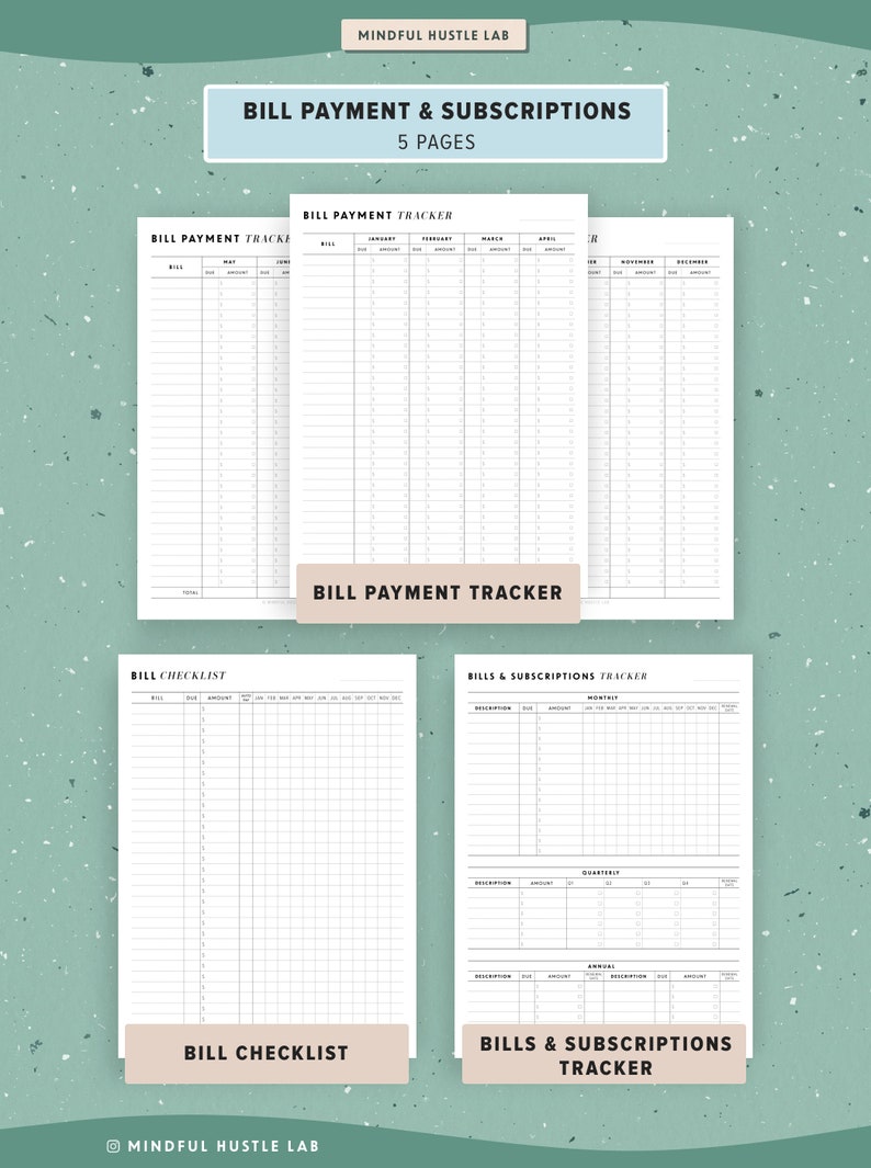 Budget Planner Printable, Financial Planner Template Bundle, Finance Printable, Money Saving, Expense Tracker, Debt, A5, Letter, Half Size image 7