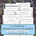 Productivity Planner Printable, Academic Planner, Project Management, Student Planner, Filofax A5, Goal Project Planner, Daily Agenda, PDF