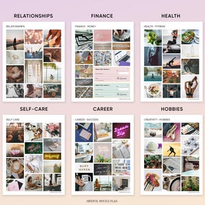 Vision Board Kit Printables 2026, Aesthetic Pictures, Images, Words, Visionboard for Women, Positive Affirmations, Manifestation image 2