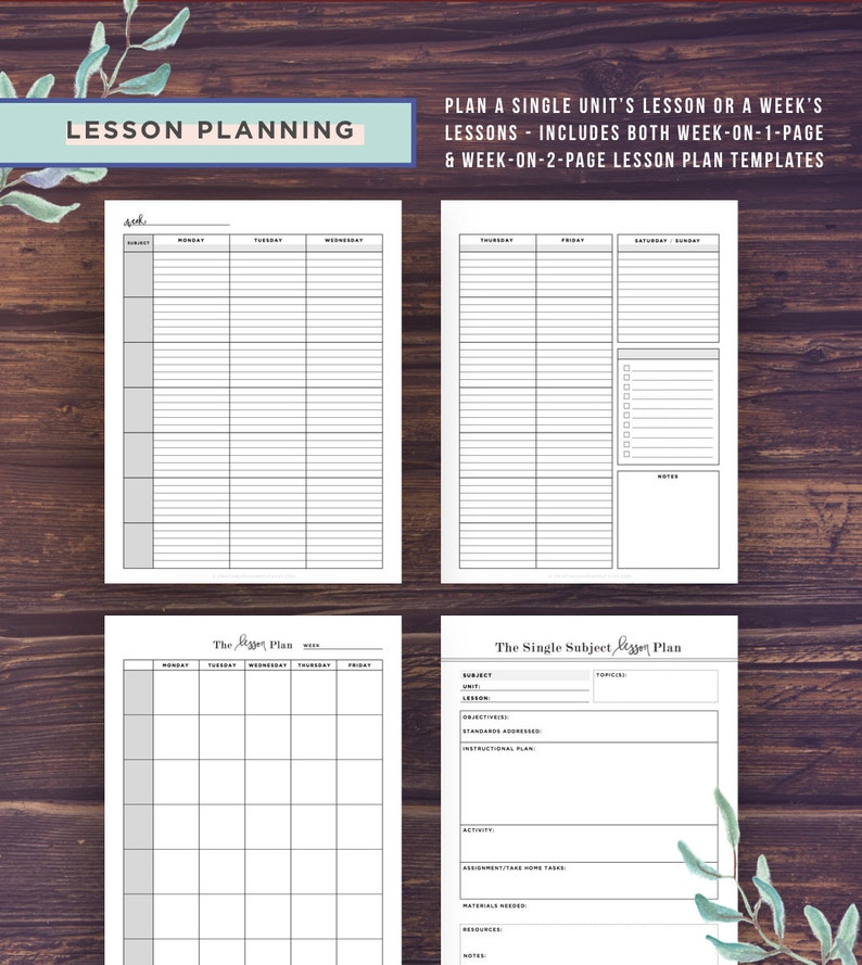 Homeschool Planner Printable, School Planner, Mom, Teacher Planner, Lesson Planner, Curriculum, Homeschooling, Binder, Academic Agenda, PDF image 3