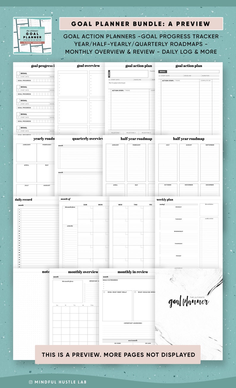 Printable Planner Bundle 5-in-1 Daily Productivity Finance - Etsy India