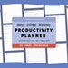 Productivity Planner Printable, Daily Weekly Monthly Planner BUNDLE, Work From Home Pages, Inserts | template | A5, Half Size, Letter, A4