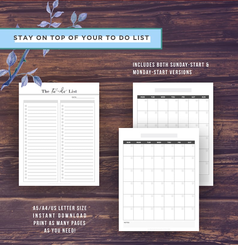 Productivity Planner Printable, Academic Planner, Project Management, Student Planner, Filofax A5, Goal Project Planner, Daily Agenda, PDF image 4