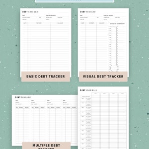 Budget Planner Printable, Financial Planner Template Bundle, Finance Printable, Money Saving, Expense Tracker, Debt, A5, Letter, Half Size image 8