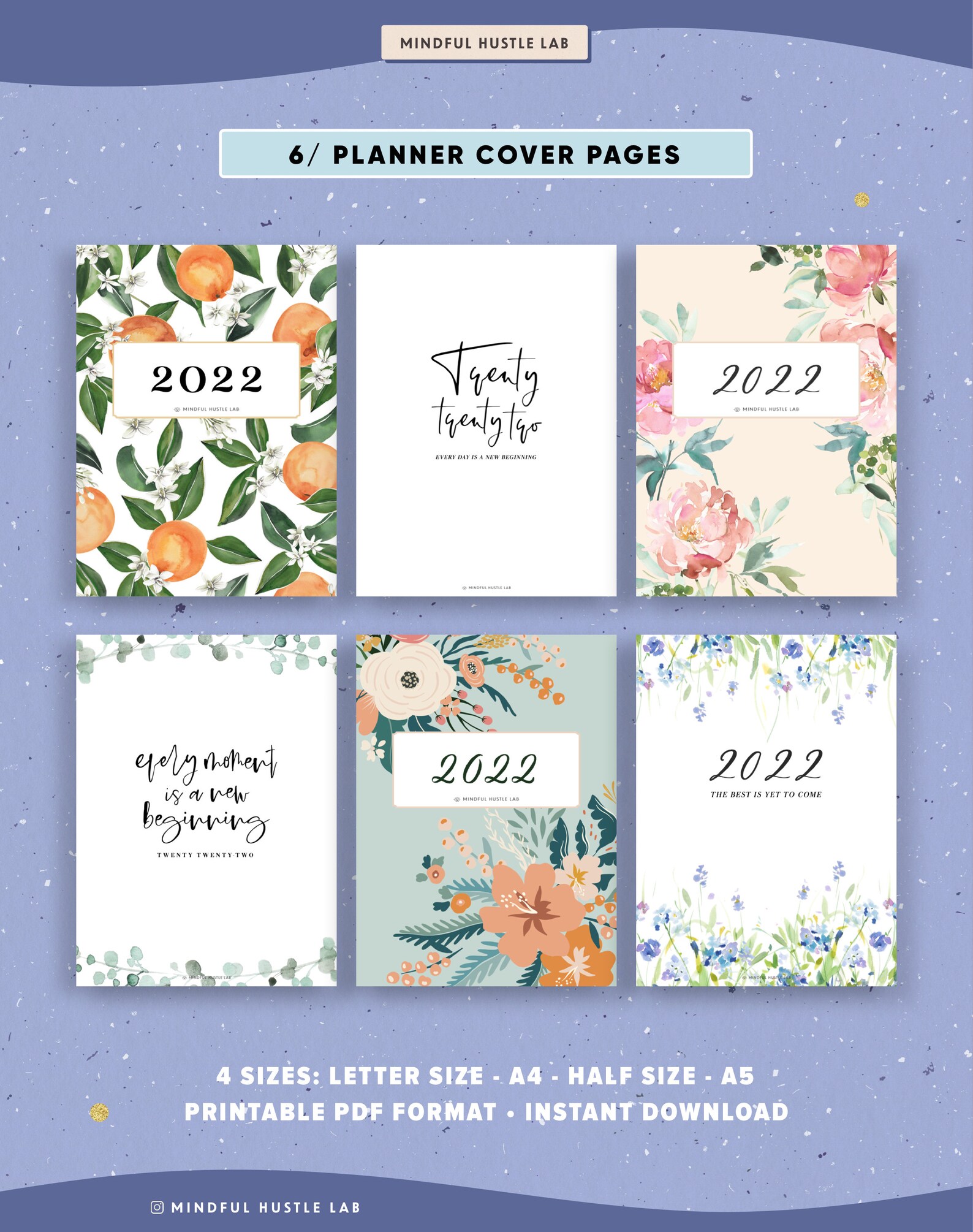 2022 Planner Printable Bundle Daily Planner 2022 Weekly and Etsy