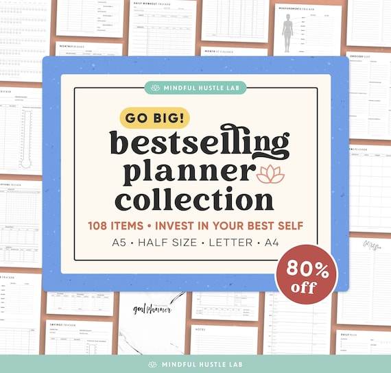 Printable Planner Bundle 5-in-1 Daily Productivity Finance - Etsy India