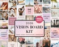 Vision Board Kit Printables 2026, Aesthetic Pictures, Images, Words, Visionboard for Women, Positive Affirmations, Manifestation