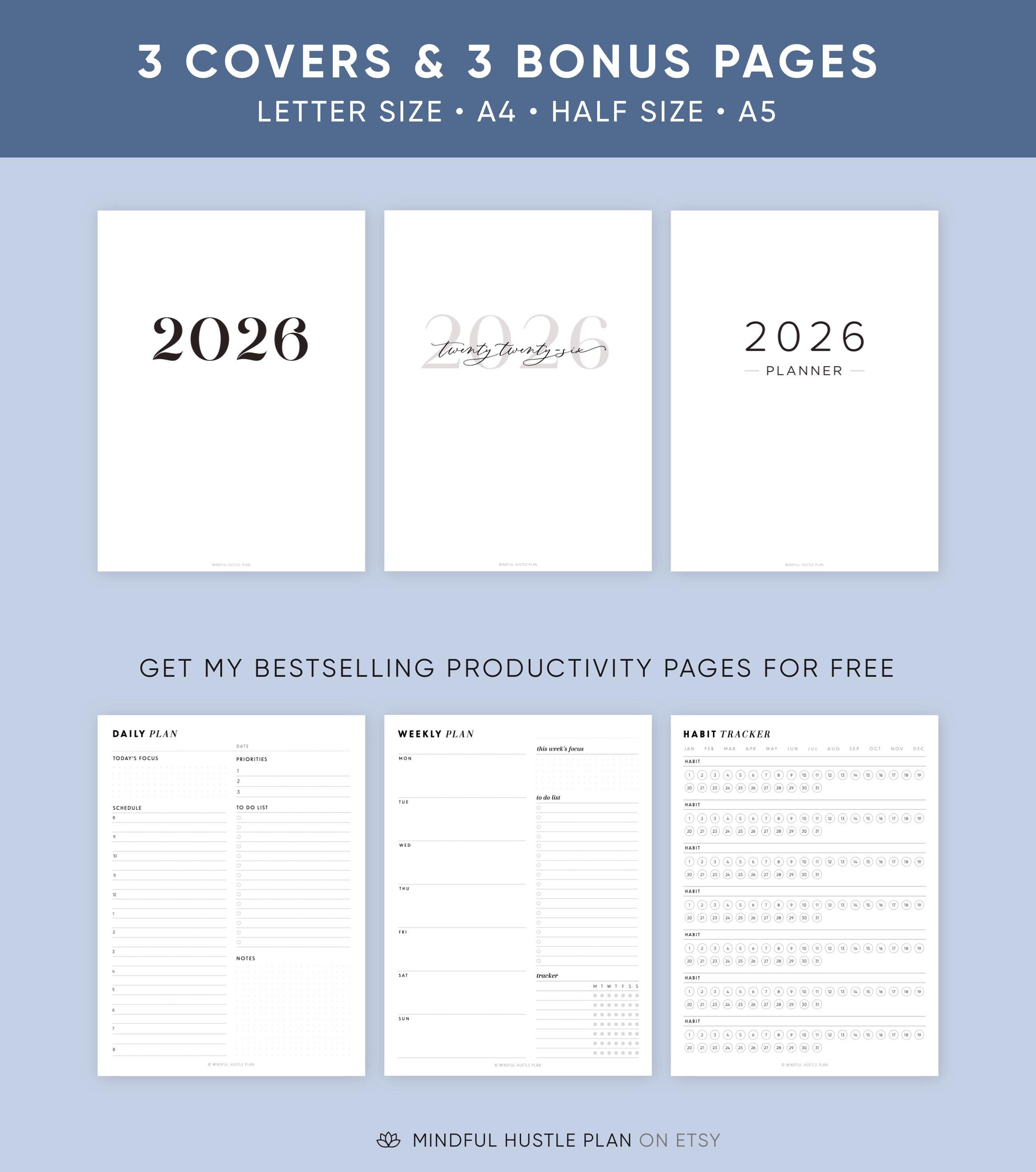 Letter Size Erin Condren Planner Inserts