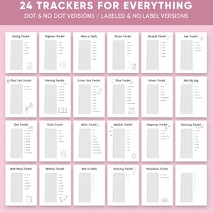 2026 Bullet Journal Seiten druckbares Paket, vorgefertigte Journalvorlagen, Jährliche Tracker, Lesen, Stimmungstracker, Bujo Layouts, A5, Letter PDF Bild 2