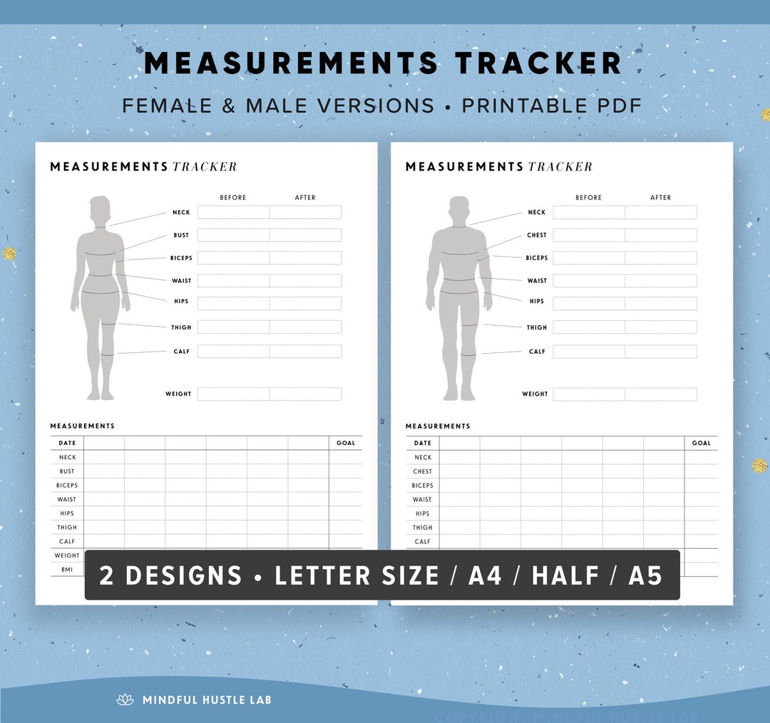 Body measurement tracker for women, weight loss tracker 8731659 Vector Art  at Vecteezy