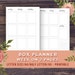 BOX PLANNER printable, filofax A5, Half Letter Size, A4, Letter, Vertical Weekly Planner inserts, Full Box Size, Fits Erin Condren Stickers 