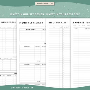 Budget Planner Printable, Financial Planner Template Bundle, Finance Printable, Money Saving, Expense Tracker, Debt, A5, Letter, Half Size image 9