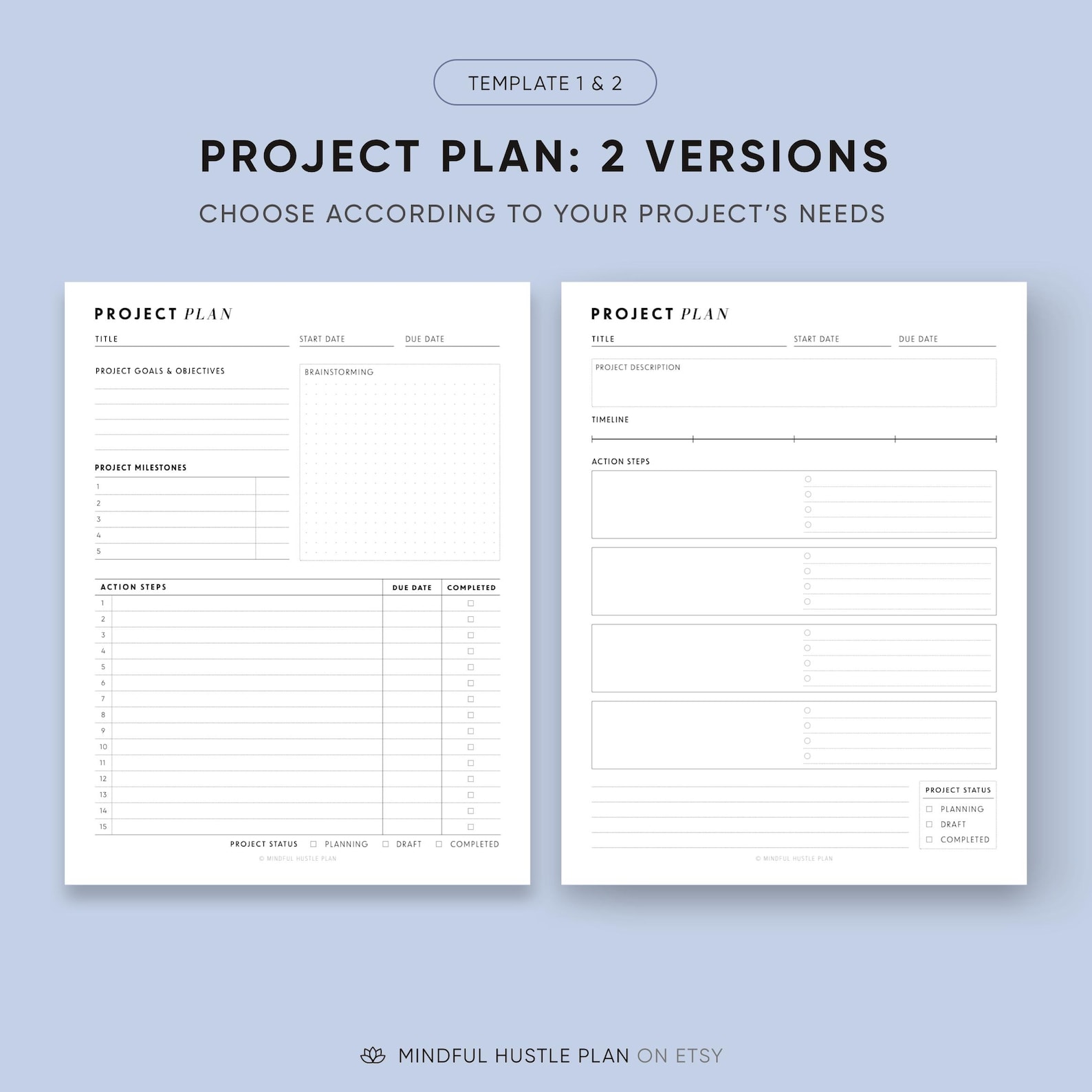 Project Planner Printable, Project Planning Templates, Tasks to Do List ...