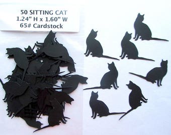 Cat Confetti for table scatter, Die Cuts for paper projects, for Halloween party decor