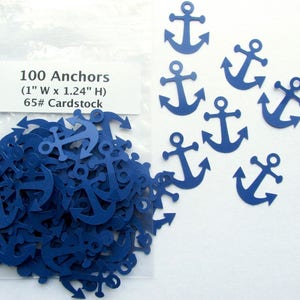 Anchor Cardstock Confetti for Party decor, Birthday decorations for Nautical theme, for table scattering
