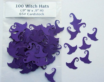 Witch Hat Die Cuts for Halloween party, Confetti Scrapbook Cut Outs for Decoration, Paper crafts for kids