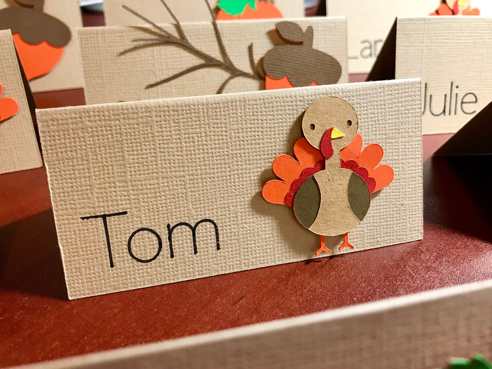 Fun Personalized Name Place Cards for Thanksgiving Dinner Etsy
