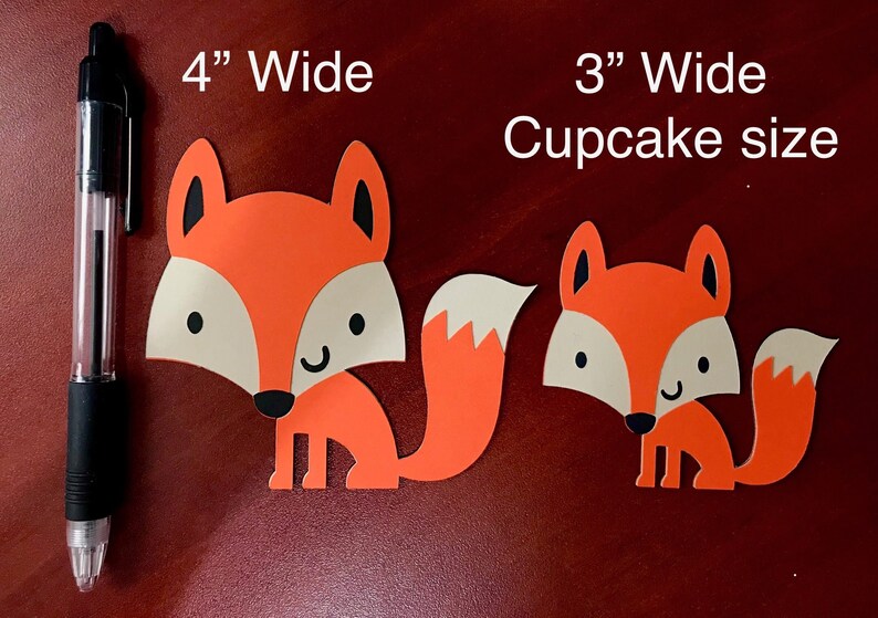 Fox Die Cuts for Decoration, Handmade layered cut outs for Birthday Celebration image 2