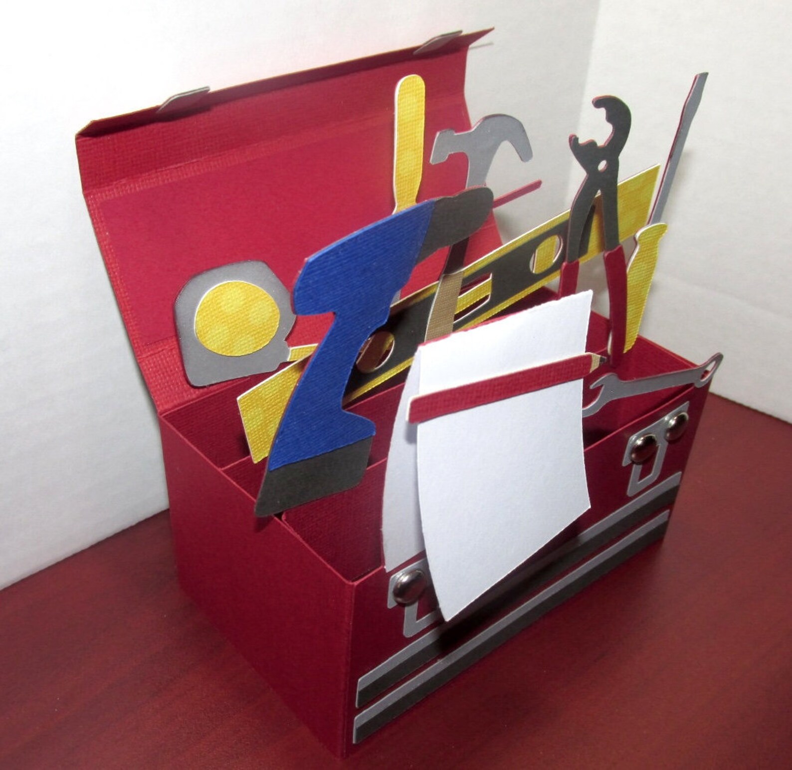 Tool Box Pop up Card for Handymen Unique Personalized Card Etsy