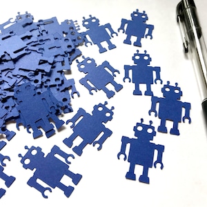 Robot confetti for table scatter, for party invitations, for birthday party