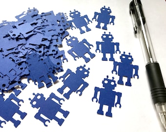 Robot confetti for table scatter, for party invitations, for birthday party