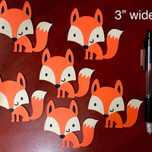 Fox Die Cuts for Decoration, Handmade layered cut outs for Birthday Celebration image 4