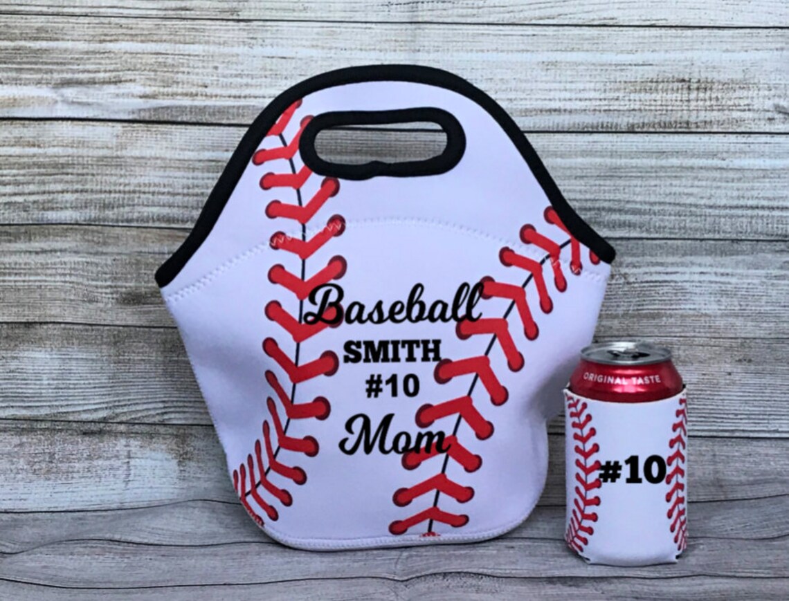 Baseball Lunch tote Set Softball Personalized lunch box Etsy