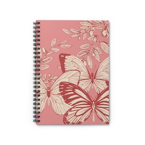 Butterfly Art Spiral Notebook - Ruled Line