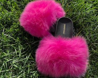 pink fur slides
